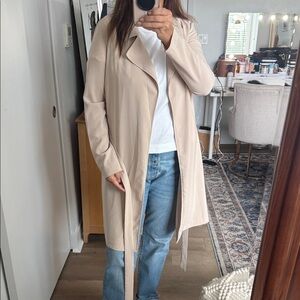 Women's Elegant Cream Trench Coat